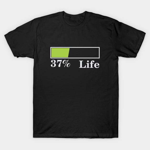 37% Life T-Shirt by Qasim